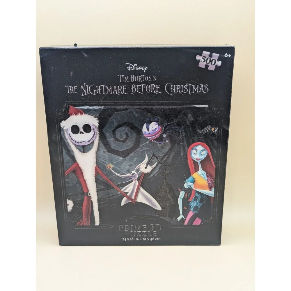 Disney Nightmare Before Christmas Prime 3D Jigsaw Puzzle 500 Pcs Jack Sally *